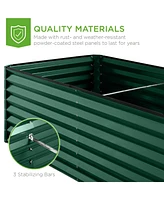 Best Choice Products 8x4x2ft Outdoor Metal Raised Garden Bed, Planter Box for Vegetables, Flowers, Herbs