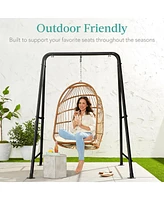 Best Choice Products Hammock Chair Stand, 75in Tall Heavy Duty Indoor Outdoor Steel Hanging Base w/ Hardware
