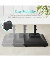 Best Choice Products Mobile Umbrella Base, Fillable Heavy-Duty Market Stand w/4 Wheels, 2 Locks, 120lb Capacity