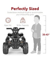 Best Choice Products 12V Kids Ride-On Atv Quad w/ Bluetooth, 2.4mph Max, Treaded Tires, Led Lights, Radio