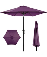 Best Choice Products 10ft Outdoor Steel Market Patio Umbrella w/ Crank, Tilt Push Button, 6 Ribs