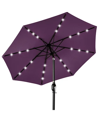 Best Choice Products 10ft Solar Led Lighted Patio Umbrella w/ Tilt Adjustment, Uv-Resistant Fabric