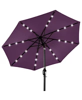 Best Choice Products 10ft Solar Led Lighted Patio Umbrella w/ Tilt Adjustment, Uv-Resistant Fabric