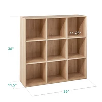 Best Choice Products 9-Cube Bookshelf, 11in Display Storage Compartment Organizer w/ 3 Removable Back Panels
