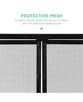 Best Choice Products 38.5x31in 2-Door Fireplace Screen, Handcrafted Wrought Iron Spark Guard w/ Magnetic Doors