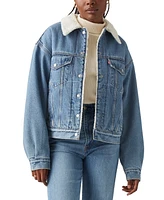 Levi's Women's 90s Denim Trucker Jacket with Sherpa Lining