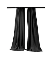 Slickblue Pack of 2 Polyester Poplin Backdrop Drapes, 96'' Wide x 58'' High Stylish and Versatile Event Decor