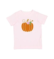 Sweet Wink Toddler Girls Pumpkin Rose Short Sleeve T-Shirt