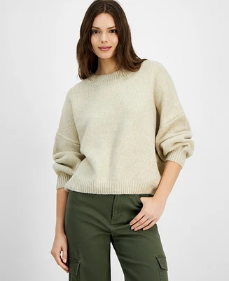 Hippie Rose Juniors' Super Soft Slouchy Balloon-Sleeve Sweater