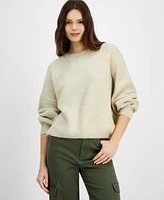 Hippie Rose Juniors' Super Soft Slouchy Balloon-Sleeve Sweater