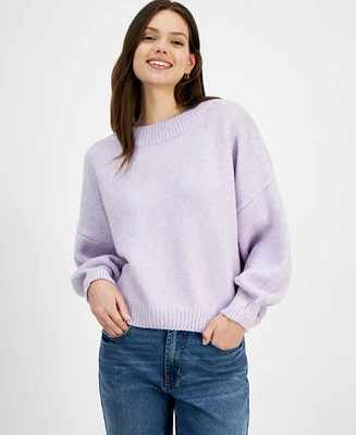 Hippie Rose Juniors' Super Soft Slouchy Balloon-Sleeve Sweater