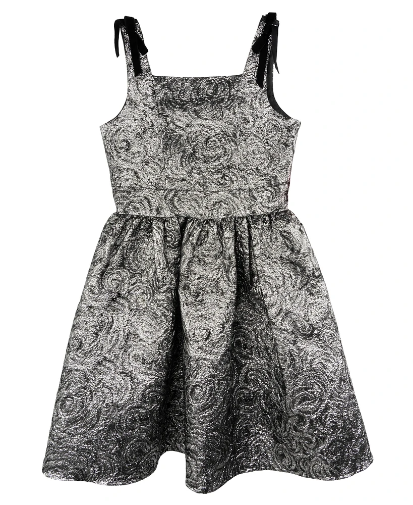 Rare Editions Big Girls Metallic Brocade Social Dress