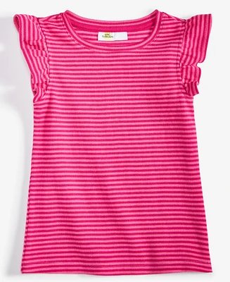 Epic Threads Toddler Girls Striped Flutter-Sleeve T-Shirt, Created for Macy's