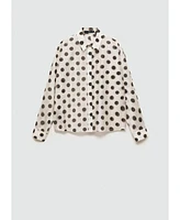 Mango Women's Polka-Dot Lyocell Shirt