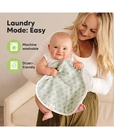 KeaBabies Kids 4pk Hallo Baby Burp Cloths, Organic Cotton Cloth for Girls, Boys, Soft & Absorbent Burping Cloths