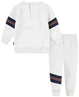 Levi's Baby Boys Varsity Crewneck Sweatshirt and Joggers, 2-Piece Set