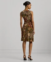 Lauren Ralph Lauren Women's Floral Jersey Sleeveless Surplice Dress