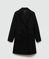 Mango Women's Double-Breasted Wool Coat