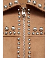 Mango Women's Studded Leather Jacket