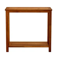 vidaXL Patio Console Table 31.5"x13.8"x29.5" Solid Acacia Wood