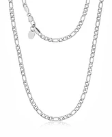 Rhona Sutton Silver Stainless Steel 5MM Figaro Chain Necklace