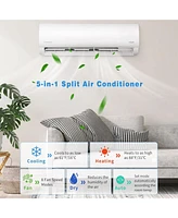 Jinjunye 18000BTU Mini Split Air Conditioner Ductless Inverter Heat Pump, 208