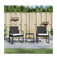 vidaXL piece Patio Dining Set with Cushions Pp Rattan