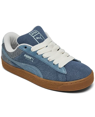 Puma Men's Suede Xl Denim Casual Sneakers from Finish Line