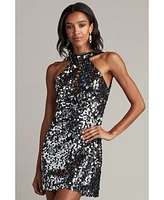 Tadashi Shoji Women's Tiff Sequin Razerback Mini Dress