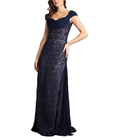 Tadashi Shoji Women's Merced Sequin Embroidered Gown