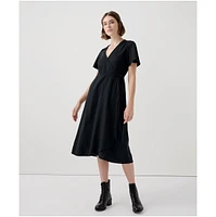 Pact Women's Organic Cotton Cafe Crepe Wrap Dress