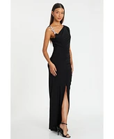 Quiz Women's Ity Diamante Trim Maxi Dress