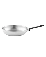 BergHOFF Gem 3Pc Downdraft 18/10 Stainless Steel Fry Pan Set, Black Handles