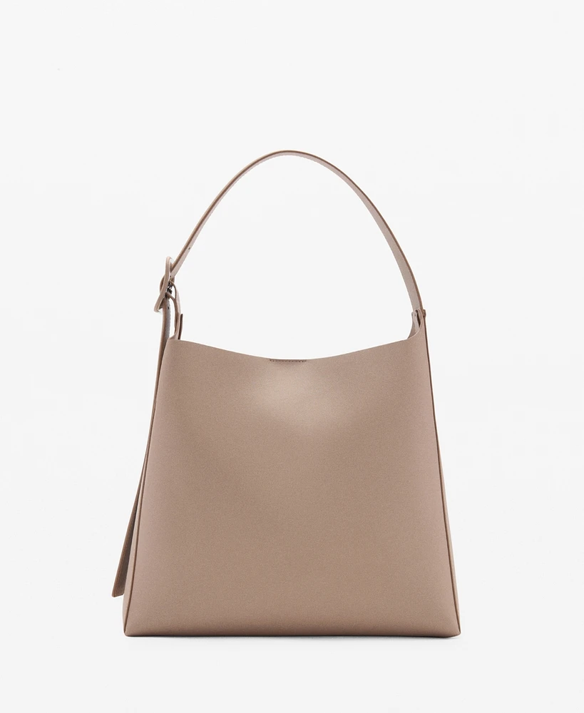 Mango Women's Buckle Detail Shopper Bag