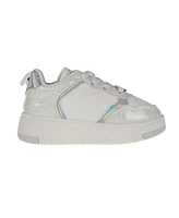 Vince Camuto Toddler Girls Court Elastic Laces Shimmer Sneaker