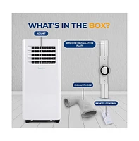 SereneLife Portable Air Conditioner, 10,000 Btu, Built-in Dehumidifier & Fan