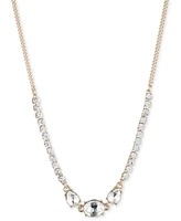Givenchy Mixed Cut Crystal Statement Necklace, 16"+ 3" extender