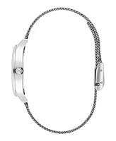 Olivia Burton Women's Wonder Lust Silver-Tone Stainless Steel Mesh Bracelet Watch 30mm