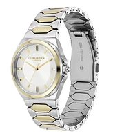 Olivia Burton Women's Lustre Silver and Gold-Tone Stainless Steel Bracelet Watch 34mm