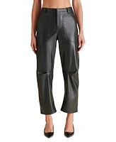 Steve Madden Women's Haniel Faux-Leather Barrel Pants