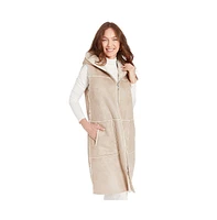 Frye Women's Kourtney Faux Shearling Hooded Vest