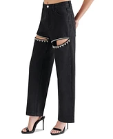 Steve Madden Women's Cotton Taylor Bedazzled Pants