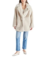 Steve Madden Women's Snow Faux-Fur Teddy Coat