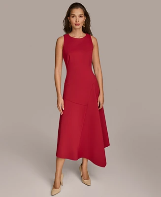 Donna Karan Women's High-Low Scuba A-Line Dress