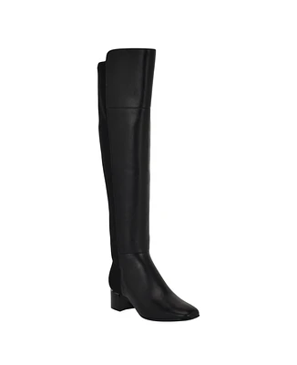 Calvin Klein Women's Pammie Block Heel High Shaft Dress Boots