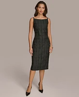 Donna Karan New York Petite Textured-Jacquard Midi Dress