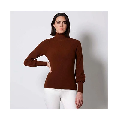 Etcetera Women's E3 by Blouson Knit Turtleneck Marquise