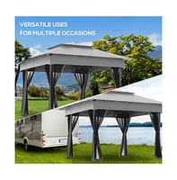 Slickblue Outdoor Pop-Up Canopy Gazebo for Easy Setup and Shade