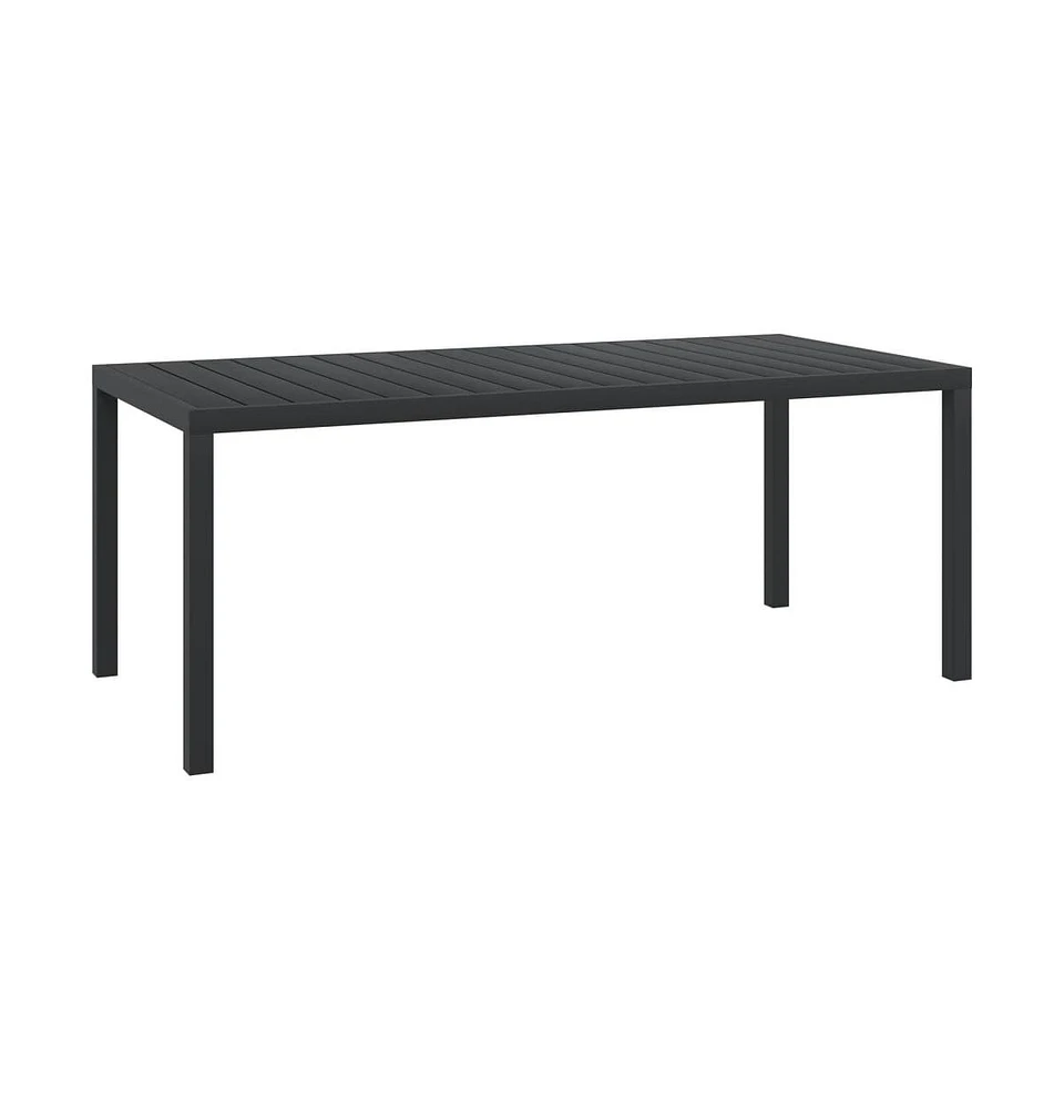 vidaXL Patio Table 72.8"x35.4"x29.1" Aluminum and Wpc