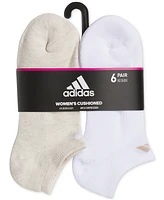 adidas Women's 6-Pk. Cushioned No Show Athletic Socks